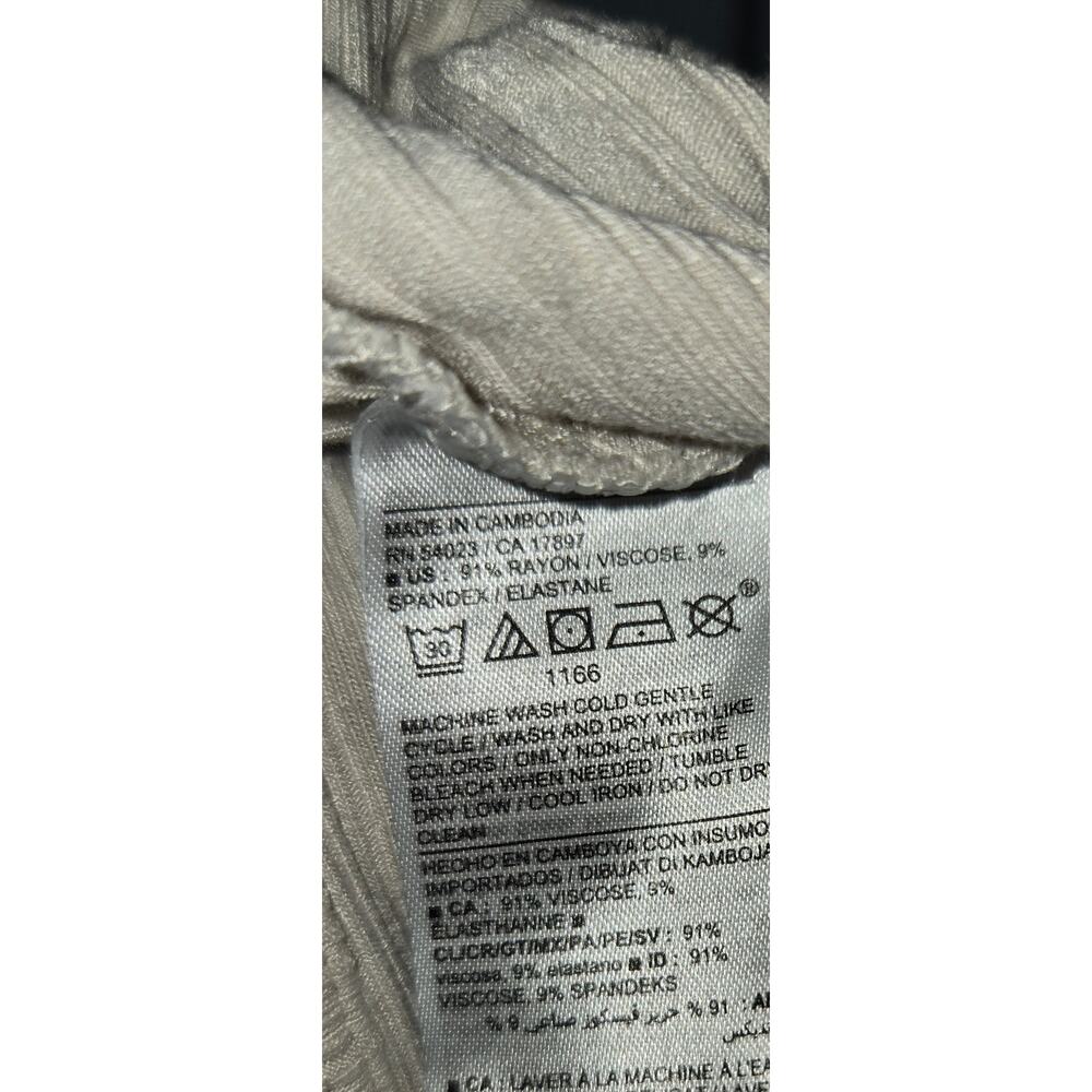 Old Navy Beige Sleeveless Ribbed Maxi Dress Slit Womens Large Vacation Casual - Picture 6 of 6